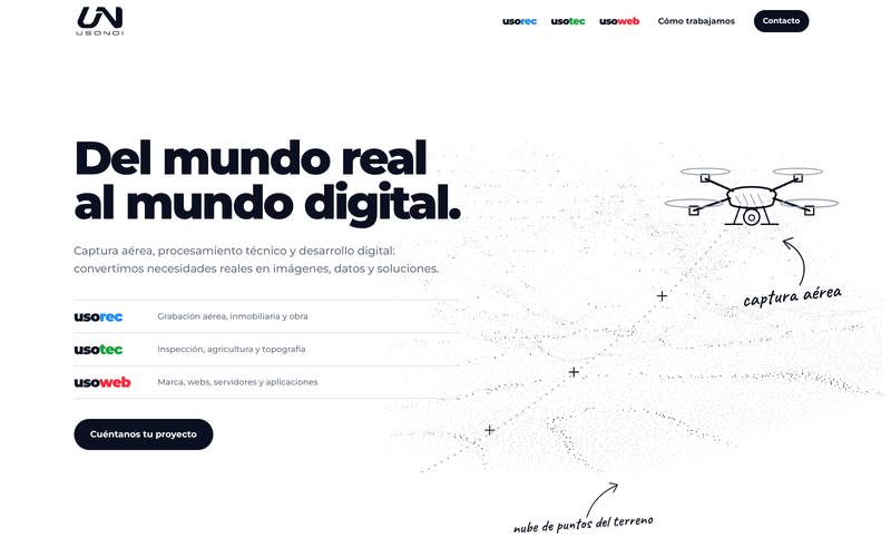 Portada de usonoi.com en un ordenador